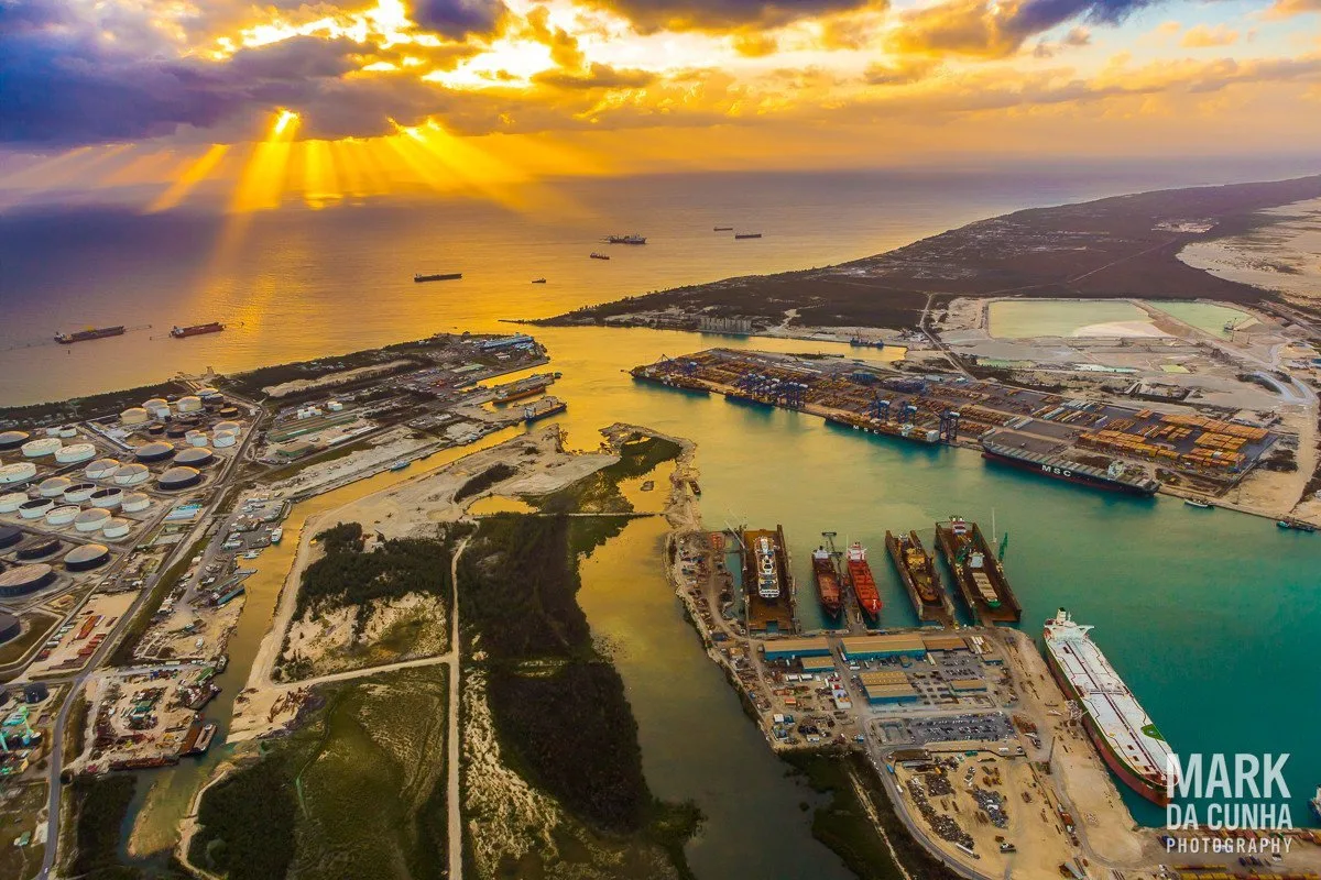Aerial Shipyard Marine Bahamas Photography